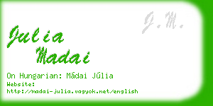 julia madai business card